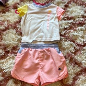 Champion two piece little girl outfit